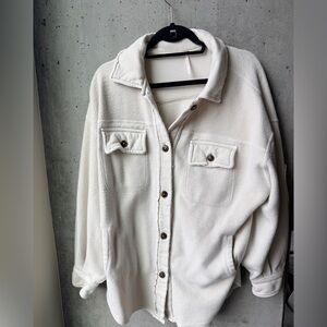 NWOT- Free People Oversized Jaded Ruby Shacket